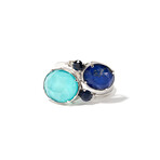 18k White Gold Diamond + Quartz Ring // Ring Size 6.5 // New