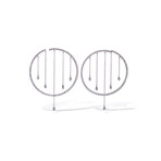 18k White Gold Diamond Dangly Hoop Earrings II // New