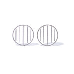 18k White Gold Diamond Dangly Hoop Earrings I // New