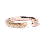 18k Rose Gold Diamond Cuff Bracelet // 6.25" // New