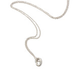 18k White Gold Diamond Pendant Necklace // 16" // New