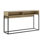 Lilly Console Table // Oak + Black