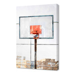 Air Jordan Attached To Basketball Hoop (12"H x 8"W x 0.75"D)