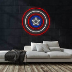 Captain America (36"W x 36"H x 4"D)