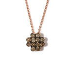 18k Rose Gold Diamond Necklace // 16.5" // New