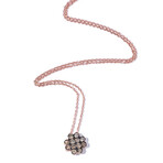 18k Rose Gold Diamond Necklace // 16.5" // New