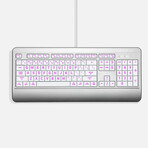 Azio Vision Series // Large-Font Antimicrobial 3-Color Backlit Keyboard // MAC