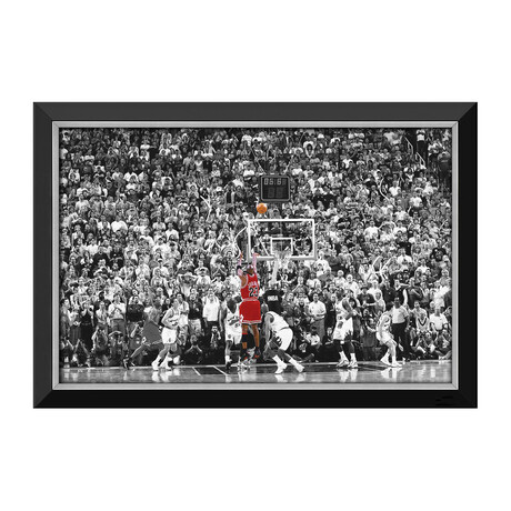 Autograph Authentic // "Last Shot 1998 NBA Finals" Michael Jordan // Framed Canvas Print