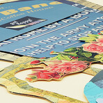 "Antique Chair" Dimensional Graphic Collage Framed Under Tempered Glass Wall Art