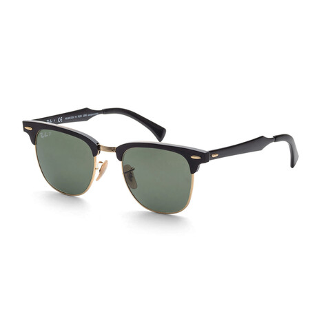 Men's Square Polarized Sunglasses V.II // Black + Green