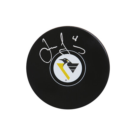 Jaromir Jagr // Signed Penguins Logo Hockey Puck