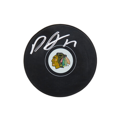 Dylan Strome // Signed Chicago Blackhawks Logo Hockey Puck