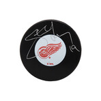 Steve Yzerman // Signed Detroit Red Wings Logo Hockey Puck