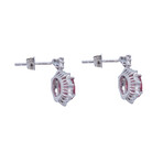 Platinum Diamond + Ruby Earrings // Pre-Owned