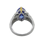 18k Yellow Gold + Platinum Tanzanite + Diamond Ring // Ring Size 6.5 // Pre-Owned