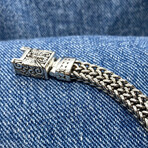 Armor Chain + Butterfly Open Box Sterling Silver Bracelet