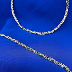 King’s Braid Chain + Lobster Claw Sterling Silver Necklace (18" // 21g)