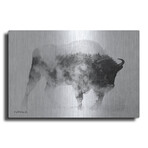 Black and White Buffalo (12"H  x 16"W  x  0.13"D)