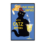 Alcohol // Beverage // Cat // Vintage Poster (17"H x 11"W x .01"D)