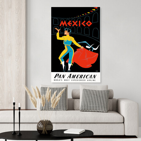 Mexico // Vintage Poster (17"H x 11"W x .01"D)