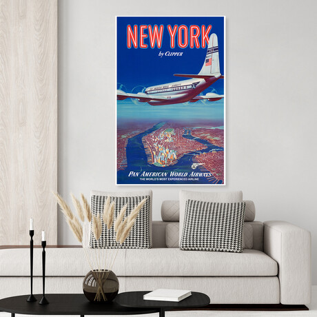 New York City // Vintage Poster (17"H x 11"W x .01"D)