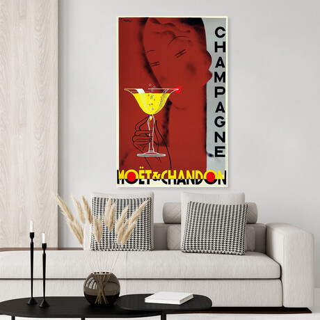 Alcohol // Beverage // Champagne // Vintage Poster (17"H x 11"W x .01"D)