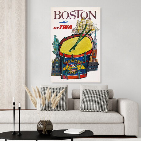 Boston // Vintage Poster (17"H x 11"W x .01"D)
