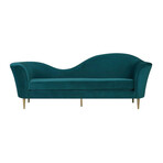 TOV // Plato Aqua Velvet Sofa