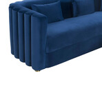 TOV // Callie Velvet Sectional // Navy (Left Arm Facing)