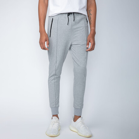 Pin-Tuck Sweatpant // Heather Gray (S)