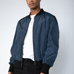 Reversible Bomber Jacket // Slate + Black (M)