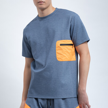 Boxy Short-Sleeve Shirt // Denim Blue (S)