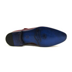 Single Monkstrap Shoes // Burgundy (US: 8.5)