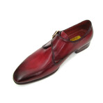 Single Monkstrap Shoes // Burgundy (US: 9.5)