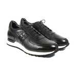 Men's Leather Sneakers // Black (US: 8.5)