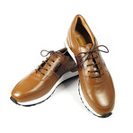 Men's Leather Sneakers // Cognac (US: 8.5)