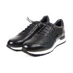 Men's Leather Sneakers // Black (US: 9.5)