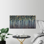 Golden Dark Mists Painting Print on Wrapped Canvas (12"W x 6"H x 1.5"D)