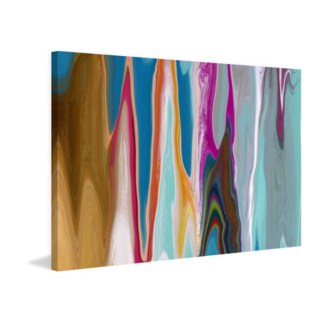 Ocean Movement II Painting Print on Wrapped Canvas (12"W x 8"H x 1.5"D)