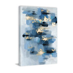 Blue Fire Painting Print on Wrapped Canvas (8"W x 12"H x 1.5"D)