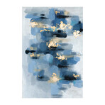 Blue Fire Painting Print on Wrapped Canvas (8"W x 12"H x 1.5"D)