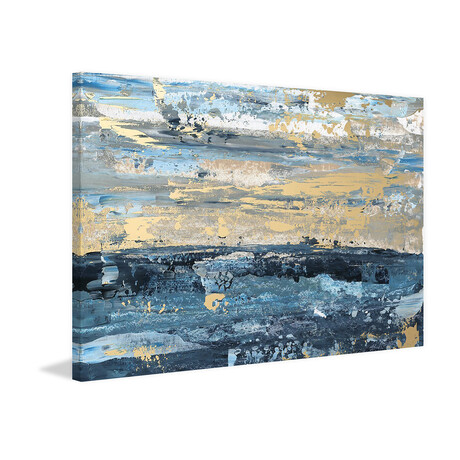 Entrancing Skyline Painting Print on Wrapped Canvas (12"W x 8"H x 1.5"D)