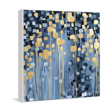 Gold Apparition Floater Framed Painting Print on Canvas (12"W x 12"H x 1.5"D)