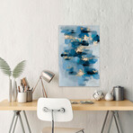 Blue Fire Painting Print on Wrapped Canvas (8"W x 12"H x 1.5"D)