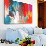 Radiant Color Painting Print on Wrapped Canvas (12"W x 8"H x 1.5"D)