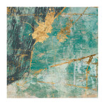 Teal Lace I Painting Print on Wrapped Canvas (12"W x 12"H x 1.5"D)