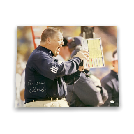 Charlie Weis // Notre Dame Fighting Irish // Signed Photograph