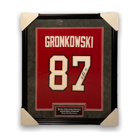 rob gronkowski signed jersey framed