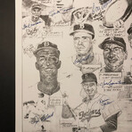 Brooklyn Dodgers Stars // Multi-Signed Lithograph