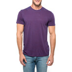 Chelsea Cross Dyed T-Shirt // Berry (M)